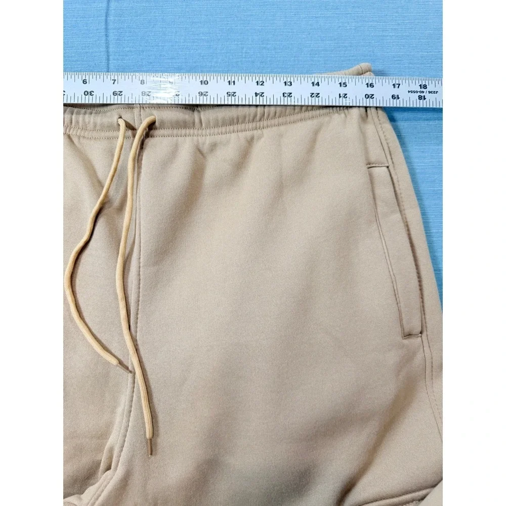 Unbranded Tan Khaki Cargo Sweatpants Mens Medium Fleece Lined Joggers Streetwear